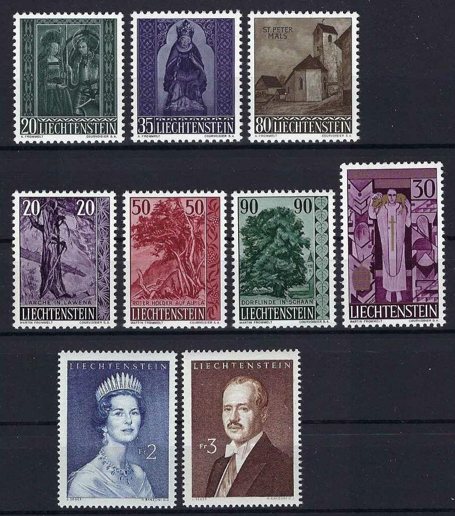 Tutti i francobolli: Lichtenstein 1958-1960 Saubere Serien postfrisch – Usato da Hitzkirch venduto da walti1959