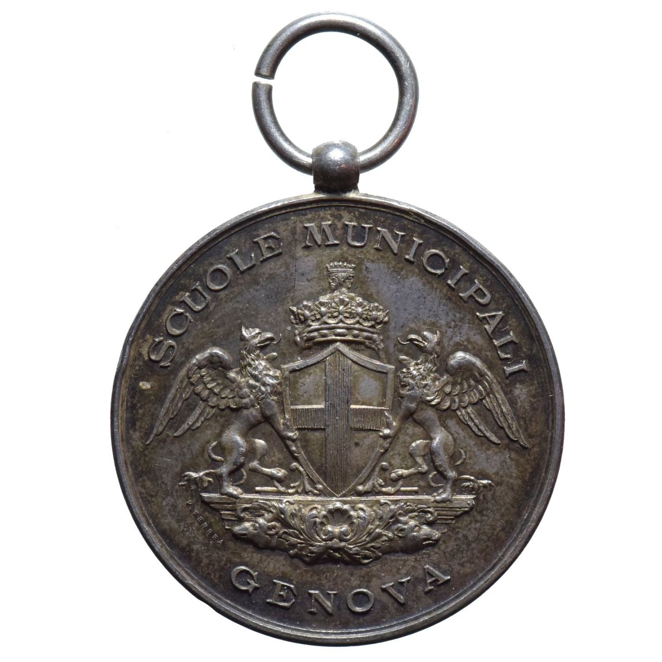 Medaglie: Genova, Premio scolastico 1902 - agli studiosi – Usato da Lugano venduto da Numisartes