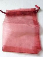 Schmuckbeutel Organza dunkelrot 10x12 cm