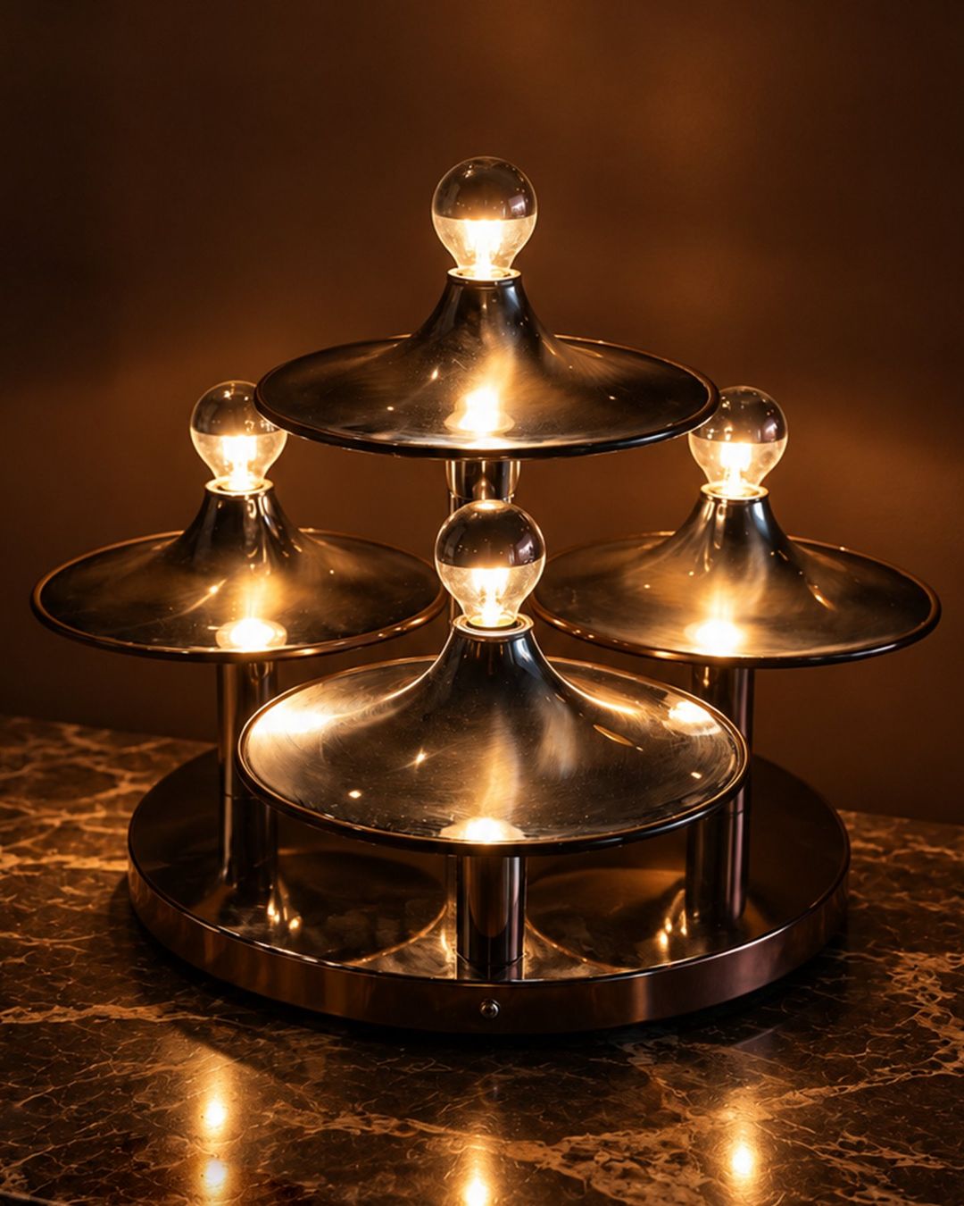 Lampade: LAMPE OVNI MULTI-NIVEAUX – Usato da Moutier venduto da Vintage-signature