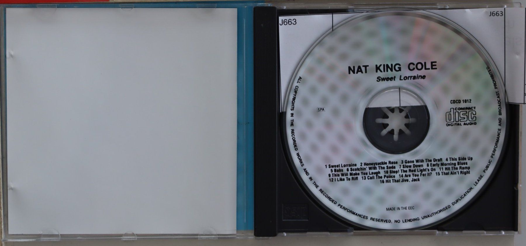 CDs: Nat King Cole - Sweet Lorraine – Gebraucht aus Luzern von CONTENTI 1