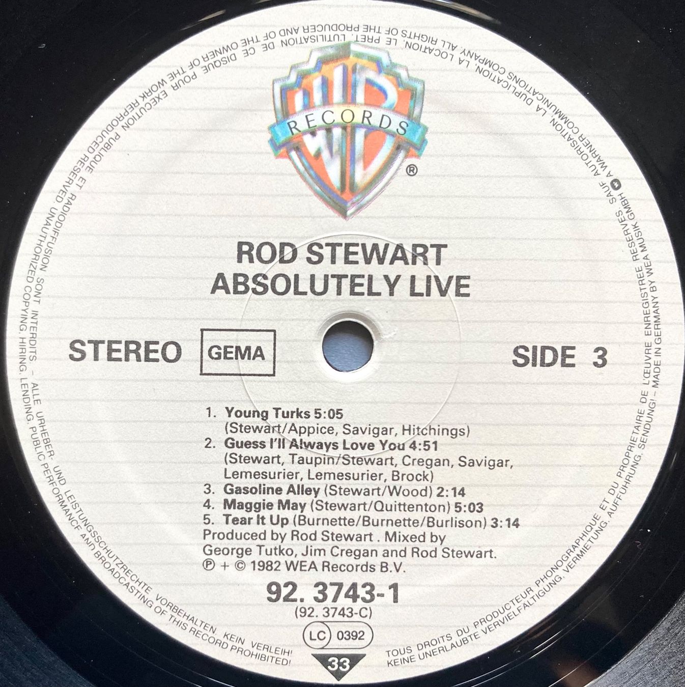 Dischi in vinile: ROD STEWART - ABSOLUTLY LIVE – Usato da Poliez-Pittet venduto da Newtown-Records 5