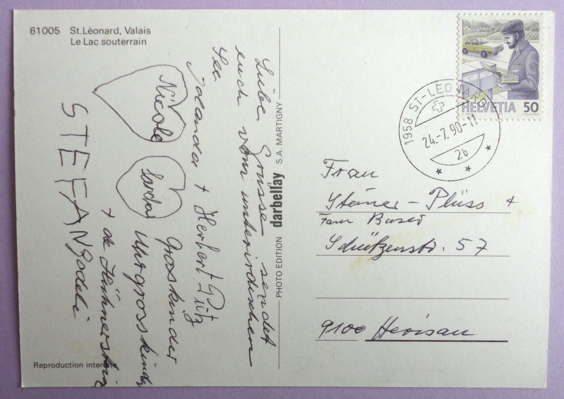 Cartes postales: St. Léonard, Le Lac souterrain – Défectueux à Fétigny par Billy2miny 1