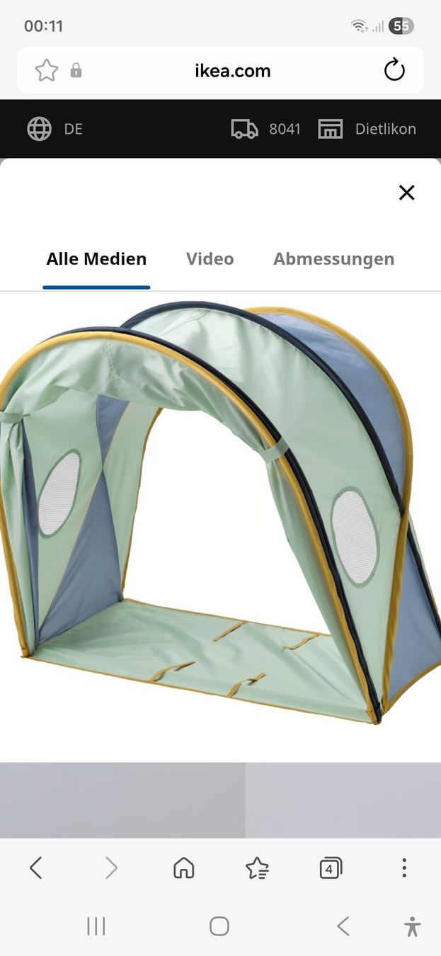 Ikea Autres lits & meubles pour enfants: Baldachin Bettzelt Ikea – D'occasion à Zürich par Kagu1