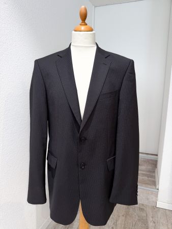 Strellson Premium Anzug Gr. 52 Super 100 Schwarz Nadelstreif