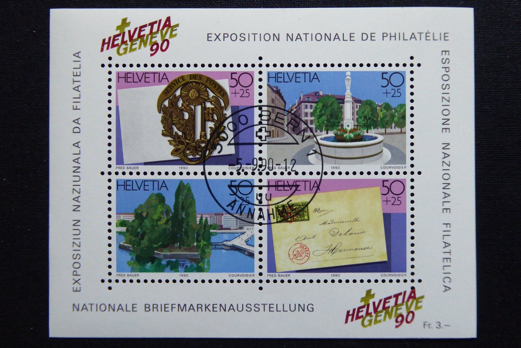 Tutti i francobolli: (B126) 1990: Block W72 ET O – Usato da Basel venduto da scholle50