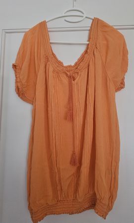 Orange Bluse Viscose Grösse L guter Zustand