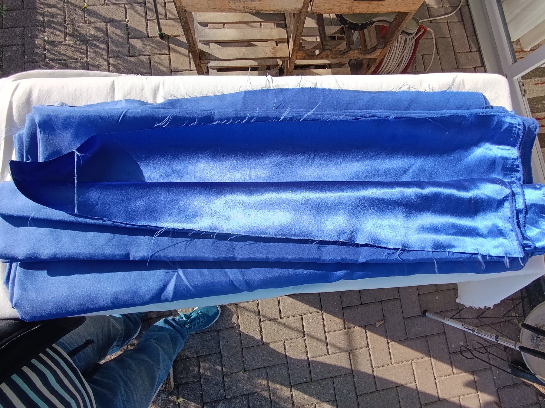 Stoffe: Satin Royalblau  9,8 m 150cm breit , original – Gebraucht aus Rüthi (Rheintal) von marycsipet 3