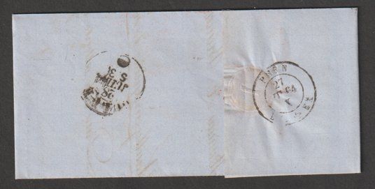 Tutti i francobolli: Faltbrief Thun vom 27. Juli 1864 – Usato da Reinach BL venduto da heandme 1