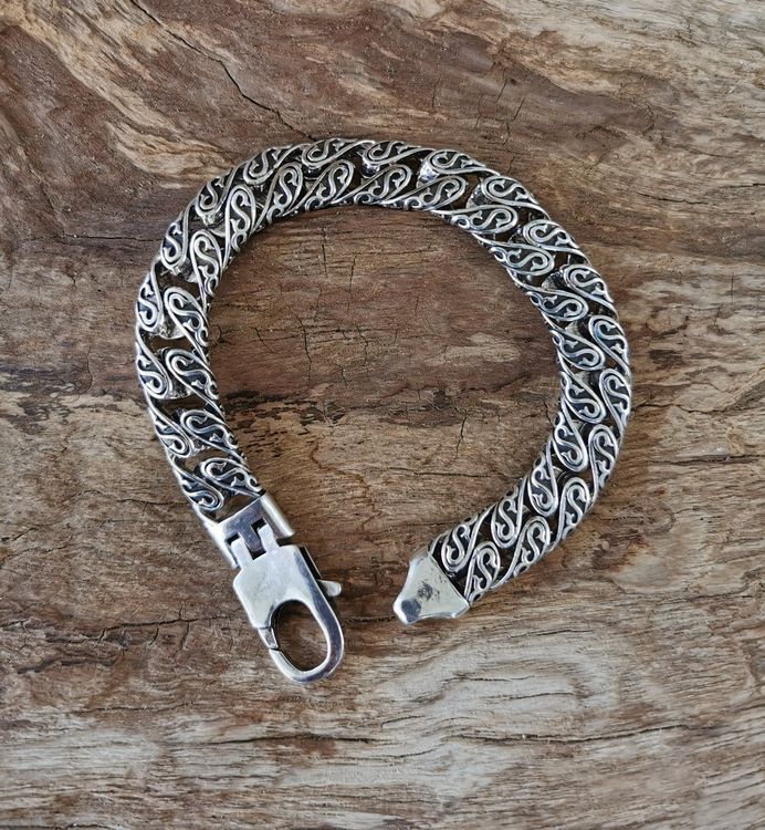 Bracelet Ancien En Argent 925 - Occasion, Origine France, Pièce Vintage Unique