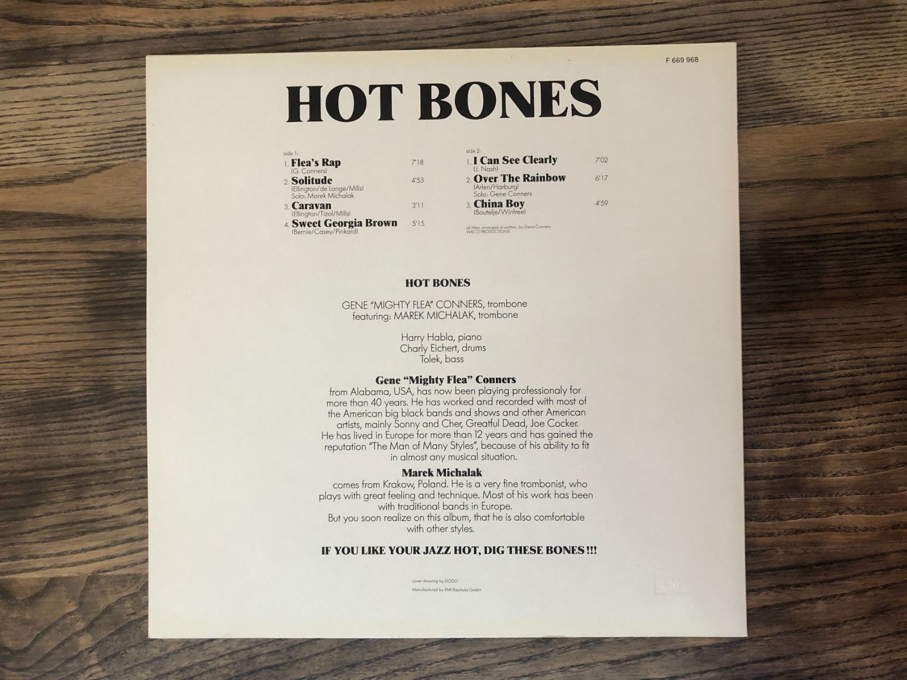 Schallplatten: LP Hot Bones Gene Mighty Flea Conners mit Autogramm – Gebraucht aus Berg am Irchel von Zweiti_Chance 1