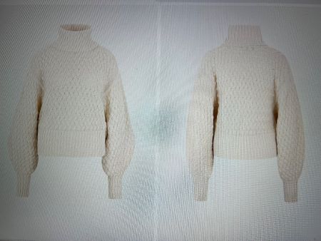 Zimmermann Luxury Strickpullover Puffärmel – Gr. M in Cream