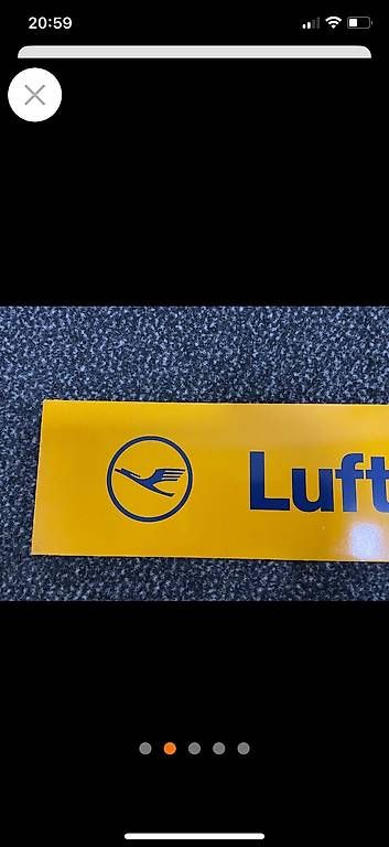 Insegne: Metallschild ?Lufthansa?  46 x 10 cm – Usato da Effretikon venduto da Bianchina2 1