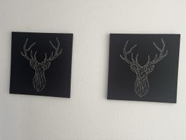 2x Hirschbilder Ikea
