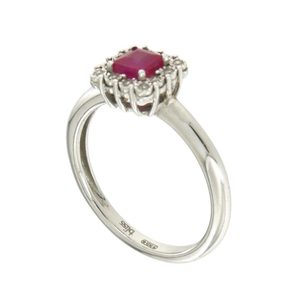Bagues: Elegant 18kt White Gold Ring with Ruby and Diamonds Size 52 – Neuf avec emballage d'origine à Cham par ppl_8lbl 1