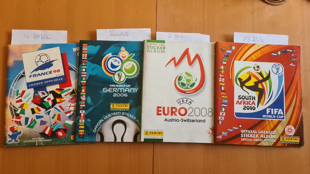 Panini Album '98 '06 '08 '10 | Acheter sur Ricardo