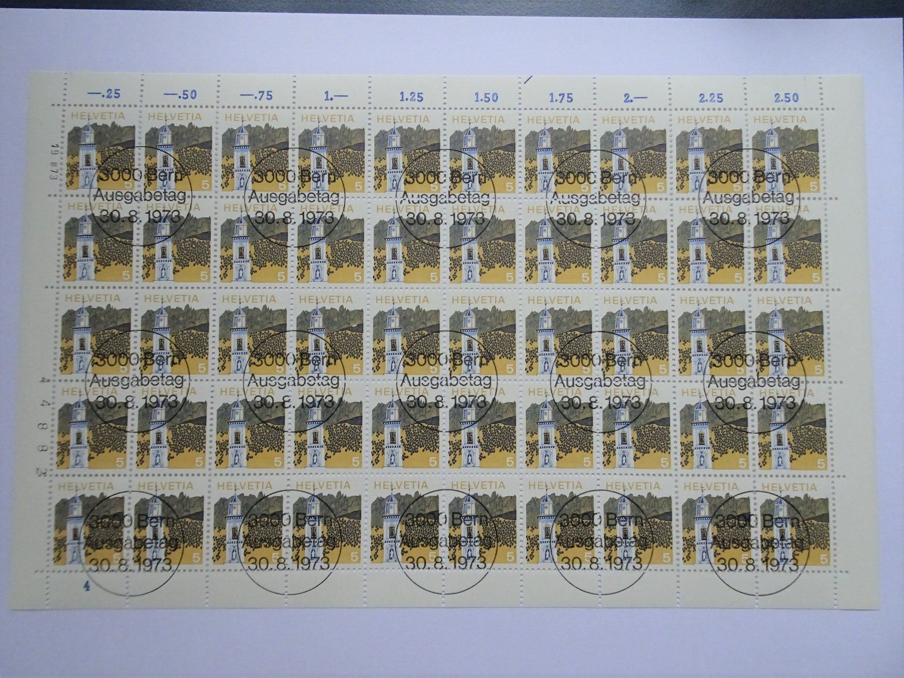 Tous les timbres: 1973 mit Abart – Neuf (Voir description) à Aadorf par Chnorli-Furz
