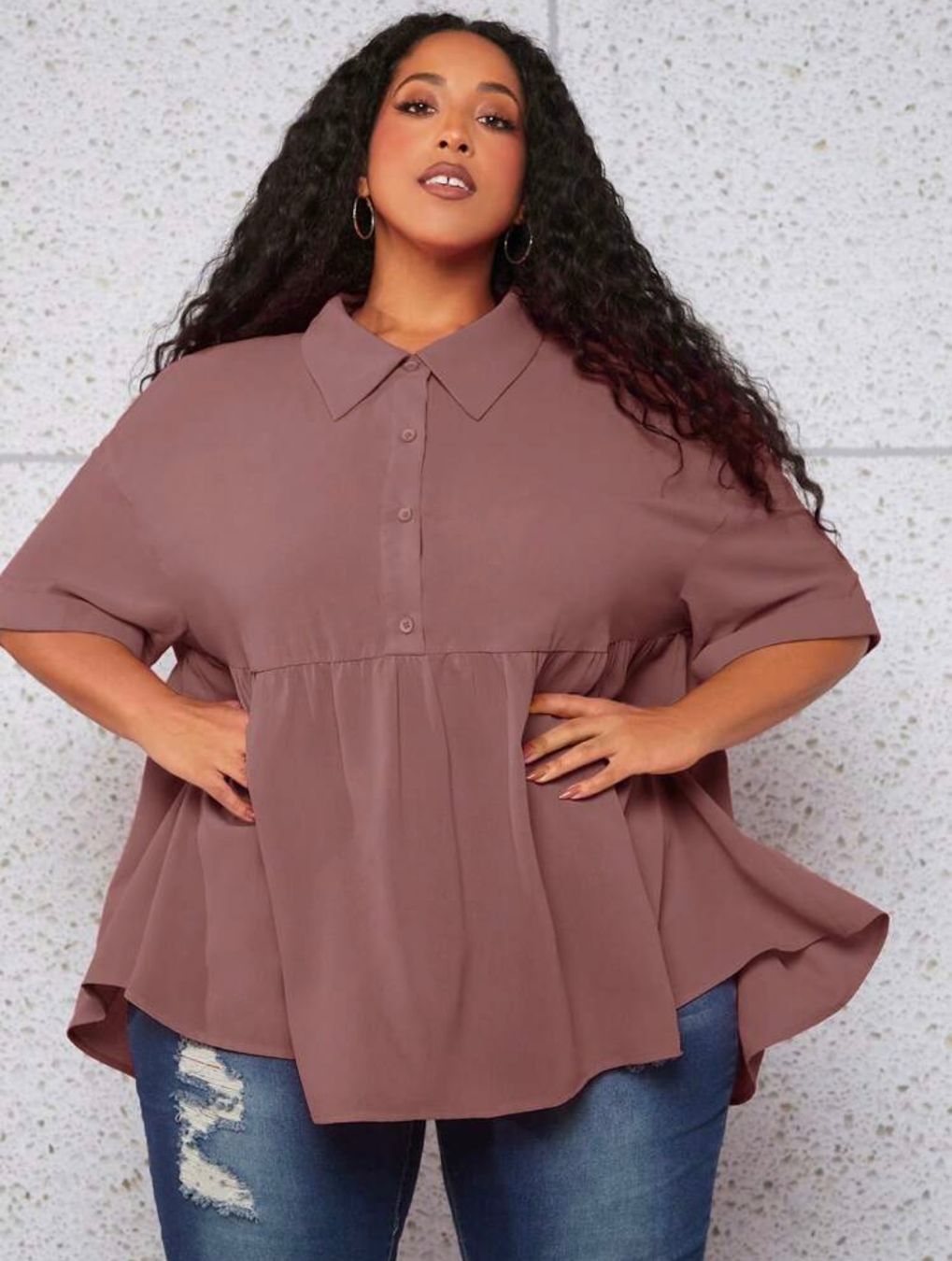Shein Blusen: Bluse / Tunika altrosa Gr. 56 / 58 / 60 – Gebraucht aus Pratteln von a23_j2gs