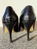 Schuh schwarz Absatz dünn 9 cm Dame Gr 39 Made in France