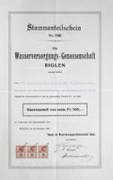 Wasserversorgungs-Genossenschaft Biglen - 1908