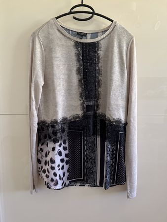 Sportalm Kitzbühel Shirt, Beige/Schwarz, Gr. 36
