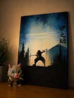 Demon Slayer - Inosuke Displate + Funko Pop mit Orig. Verpac