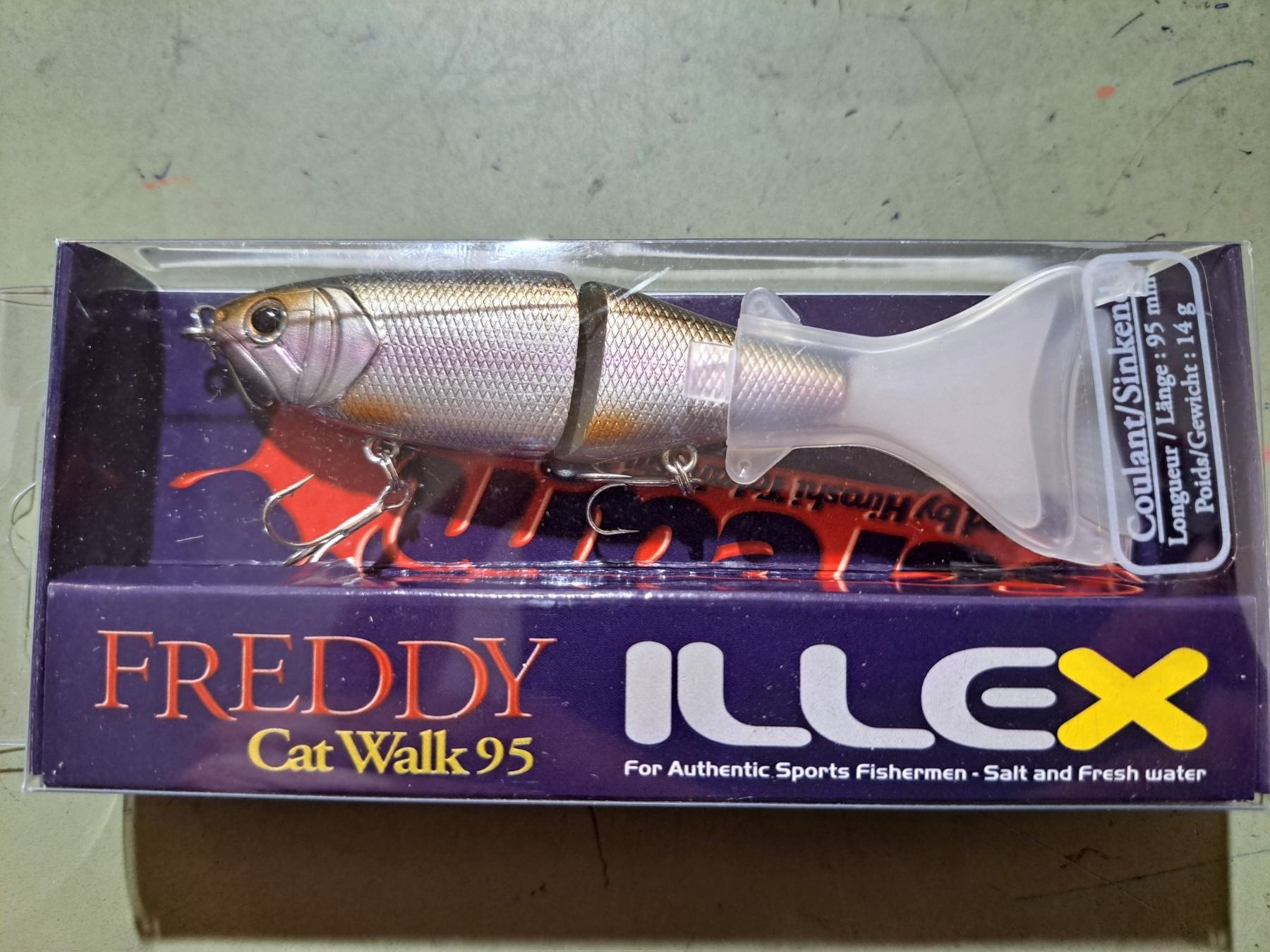 Esche: Illex Freddy Cat Walk 95 mm silver arrow – Nuovo e nell'imballaggio originale da Fribourg venduto da versus702