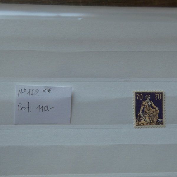 Tous les timbres: Nr. 162 ** HELVETIA mit Schwert – Neuf (Voir description) à Egliswil par Trens01