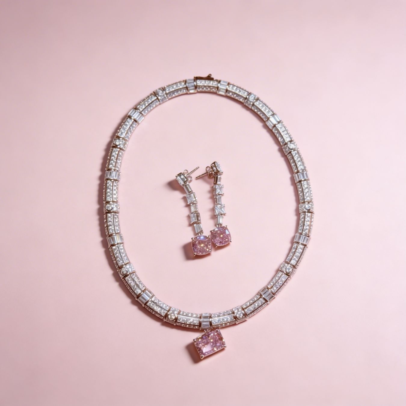 Altri gioielli: Superbe Parure de Bijoux Diamants Roses – Nuovo e nell'imballaggio originale da St-Maurice venduto da Sandrinette123 1