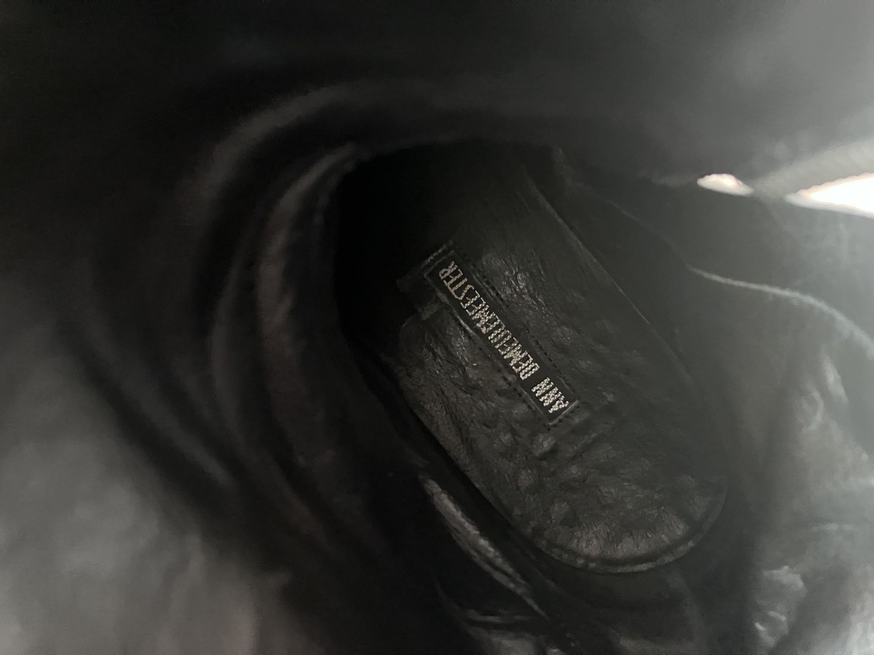 Scarpe da uomo: ANN DEMEULEMEESTER Labor Nero Leather Boots – Usato da Jona venduto da jallah 6