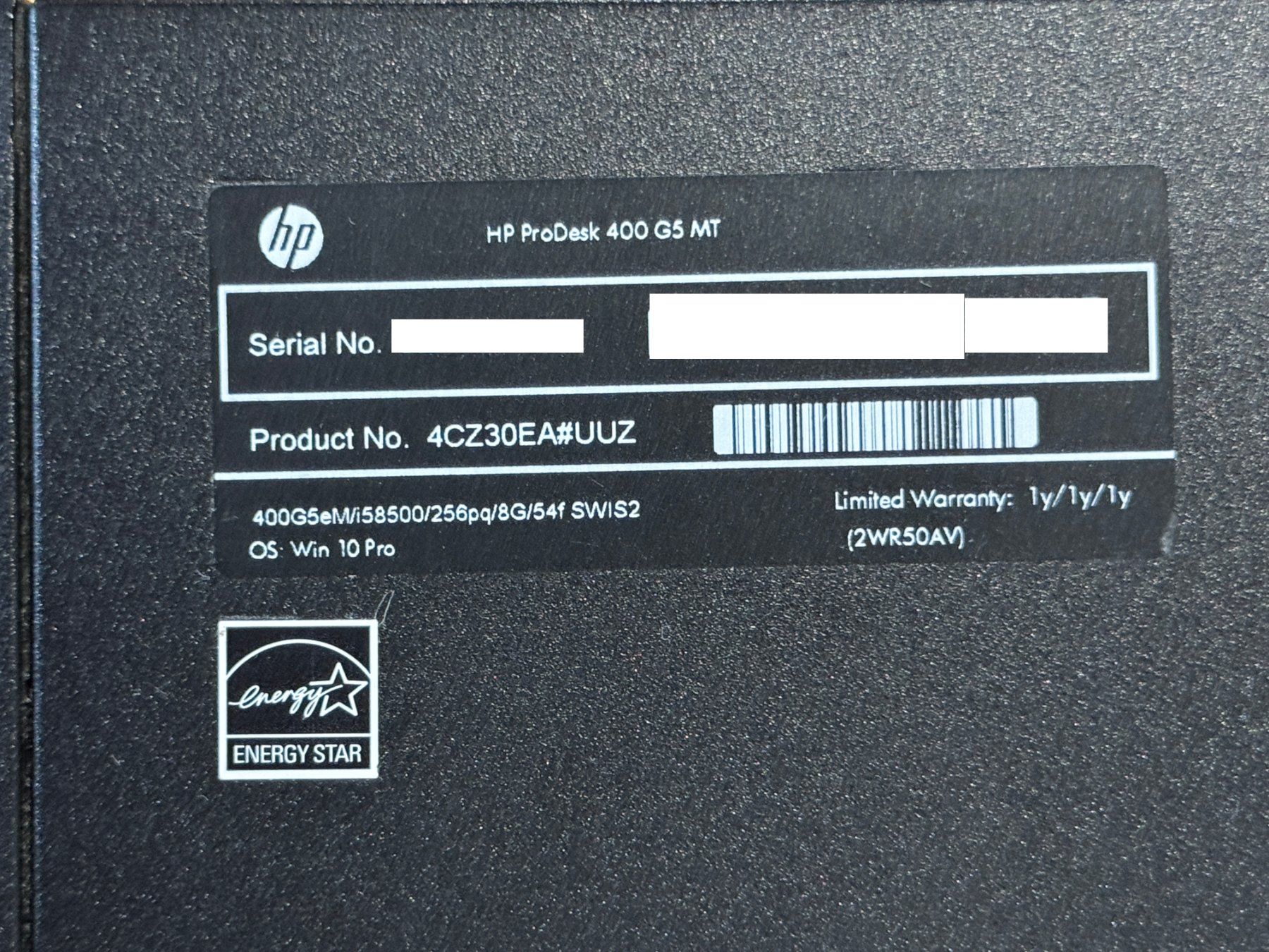 Hewlett Packard PC: HP ProDesk 400 G5 MT – Usato da Flawil venduto da lightstorm77 3