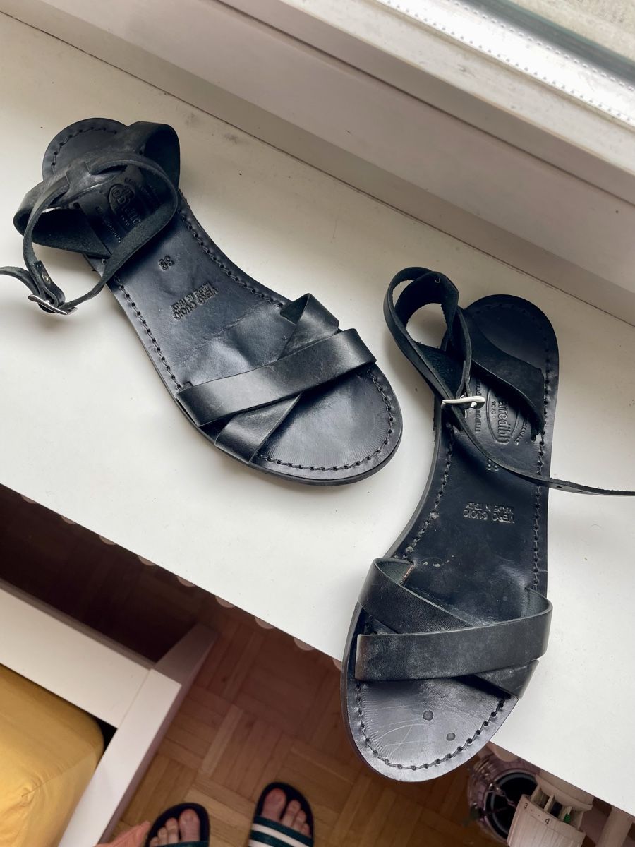 Scarpe da uomo: Echtleder Sandalen, schwarz, Grösse 38 – Usato da Zürich venduto da Carlajimena 6
