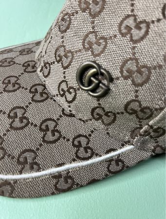 GUCCI Cap Beige mit Logo GG Bronce NEU