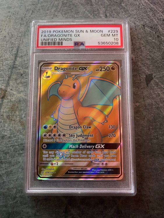 Pokemon Dragonite Gx Full Art Sunandmoon Psa 10 Kaufen Auf Ricardo