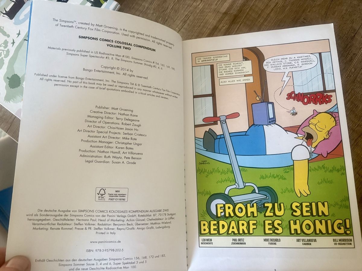 Fumetti: Simpsons Comics Kolossales Kompendium Ausgabe zwei – Usato da Schaffhausen venduto da Reporter 3