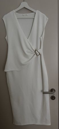 Kleid weiss Grösse L Zara Wickeloptik