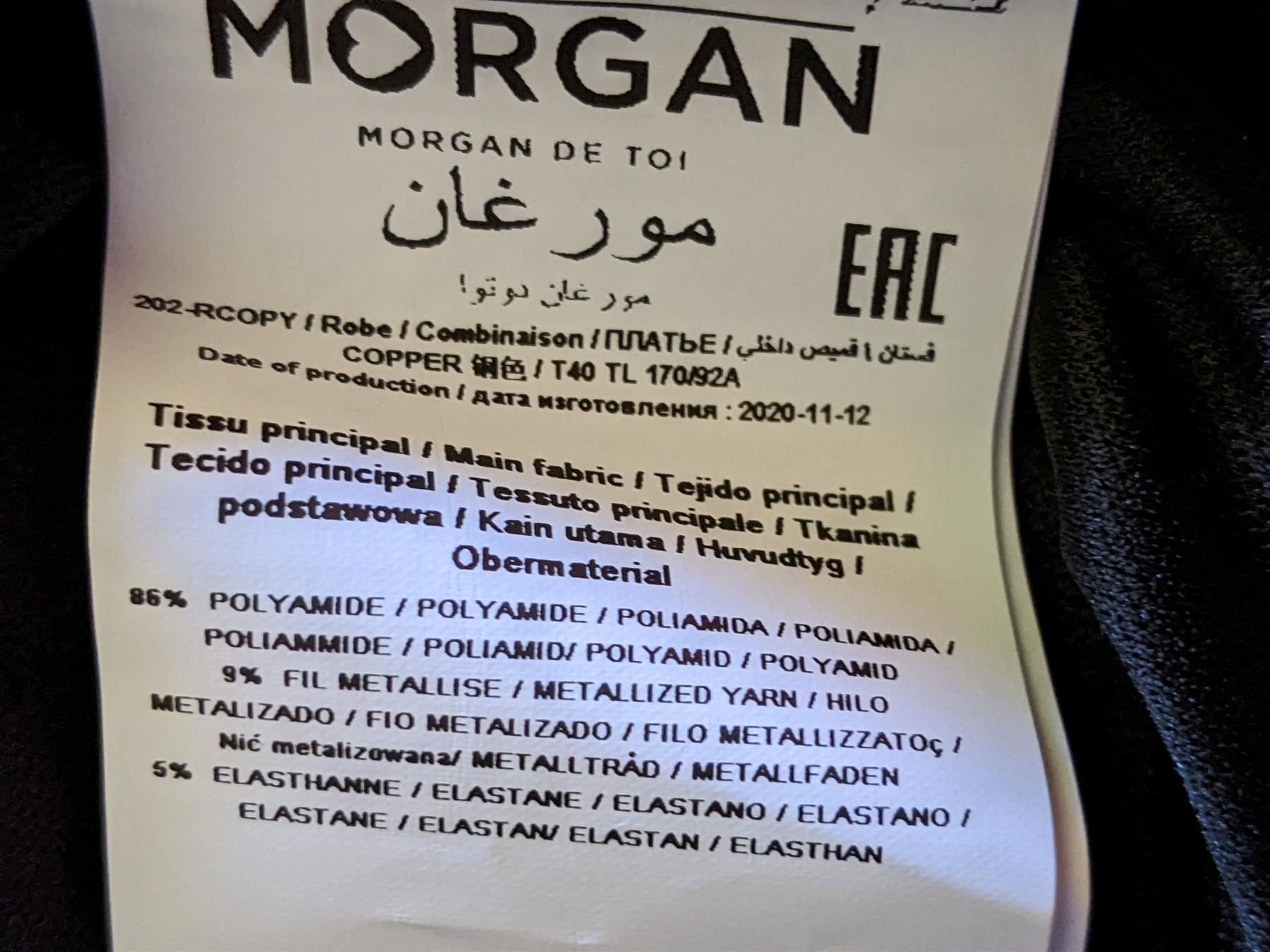 Morgan Vestiti: MORGAN : Robe pailletée Cut-Loose 38 NEUVE – Nuovo e nell'imballaggio originale da Petit-Lancy venduto da lilycerise 6