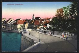 AK Rheinfelden, Rheinbrücke, 1917
