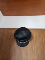 Casquette en similicuir noir avec chaîne taille 57 cm