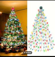 LED Lichterkette 2 m  bunt Weihnachtsbaumkette 280 LEDs