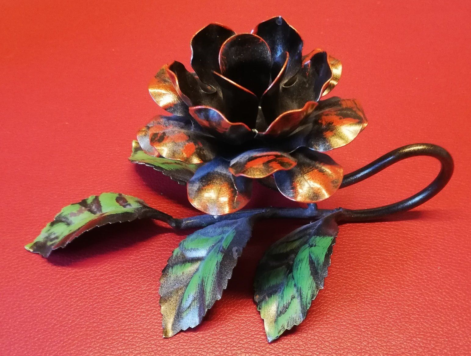 Kerzenständer: Kerzenständer Rose aus Blech – Gebraucht aus Zeiningen von  3