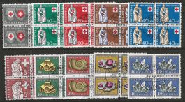 1957/58 : Pro Patria Serien im Viererblock, KP 180.--