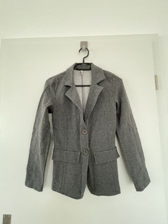 Dunkelgraue Blazerjacke für Damen