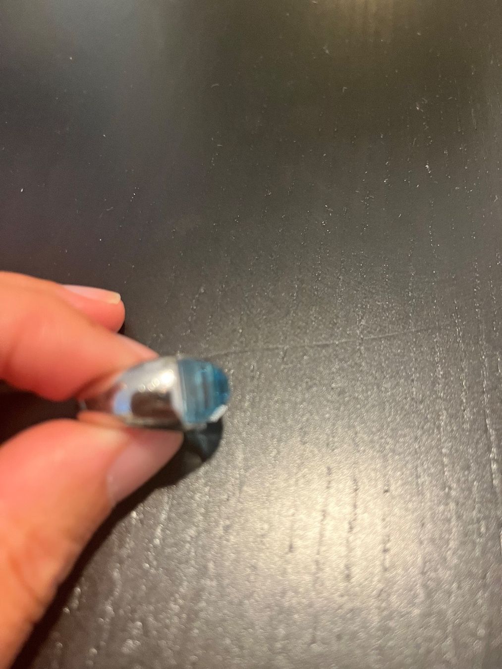 Swarovski Anelli: Swarovski Ring mit blauem Kristall – Usato da Diepoldsau venduto da Soleil0425 2