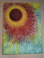 Gemälde Sonnenblume 3D handmade 60×80