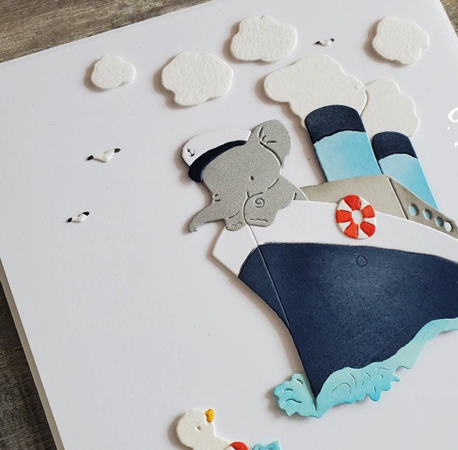 Sciablone: Neues Stanzschablonen-Set Schiff mit Tierli – Nuovo e nell'imballaggio originale da Effretikon venduto da wenuss 2