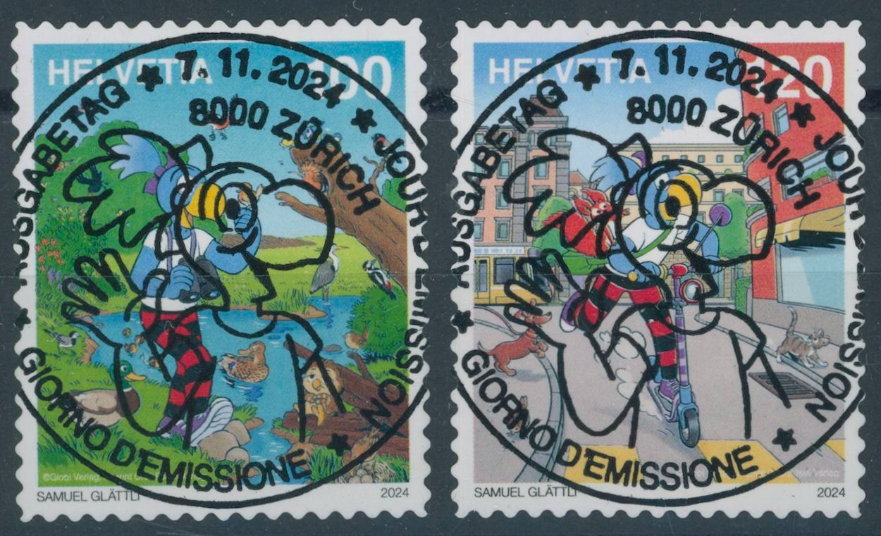 Tutti i francobolli: 2024 - Globine - Ersttag Voll Stempel ET – Usato da Schindellegi venduto da stationary