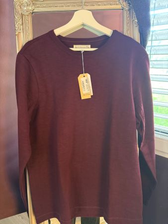 Merz b. Schwanen Loopwheeled Longsleeve 7/XL, Burgerunder
