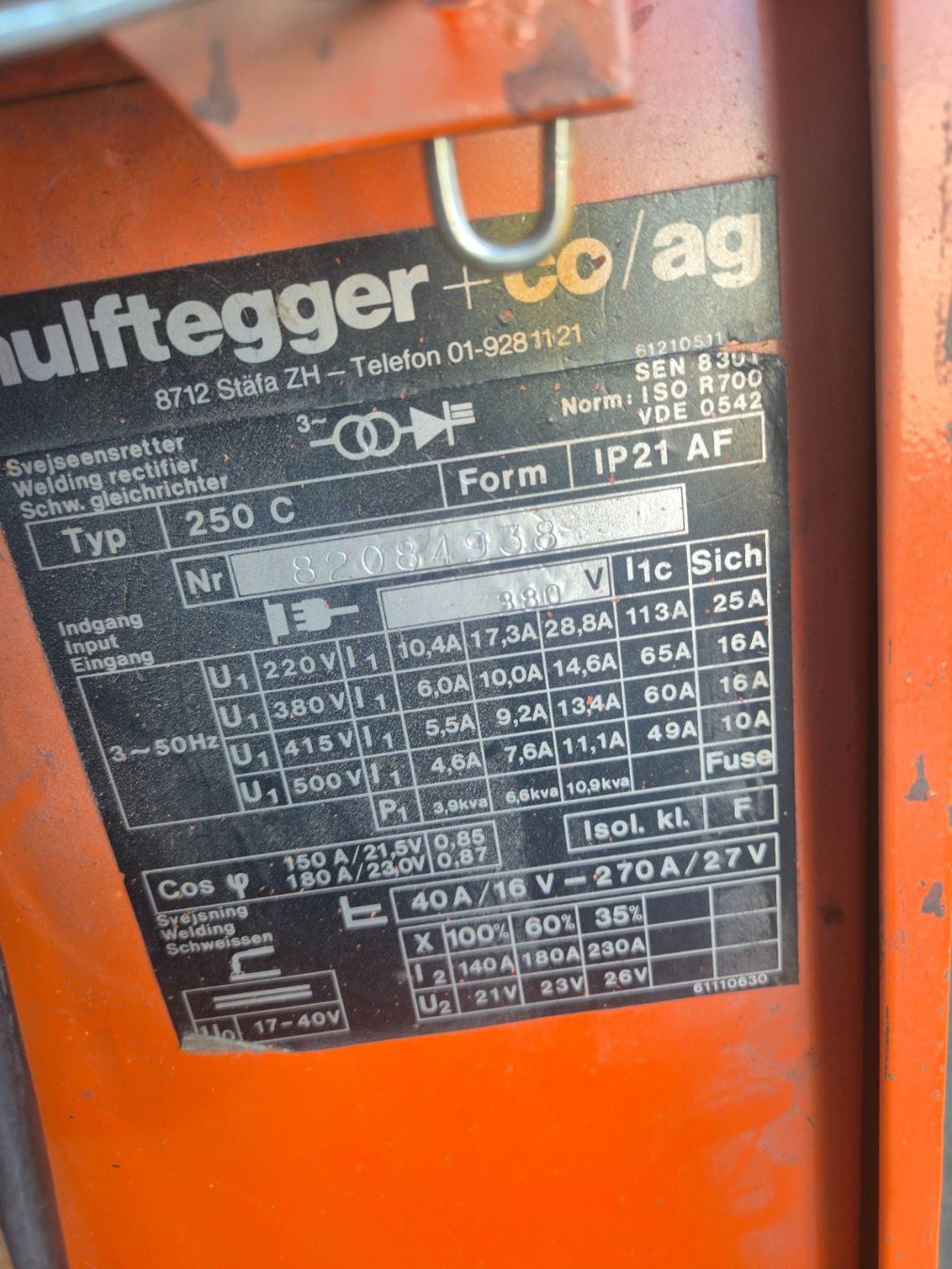 Saldatori: HULTEGGER Schweissgerät HUCOtronic 250C – Usato da Mägenwil venduto da Jan-Han 4