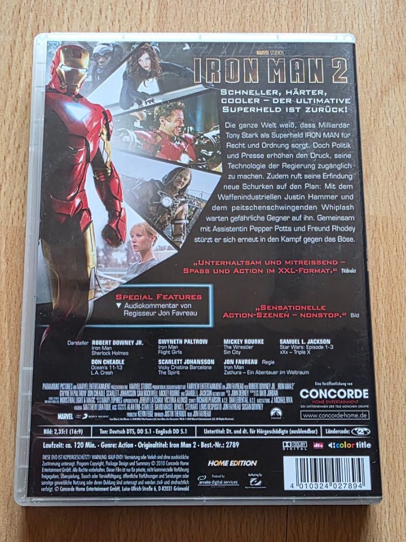 Alle DVDs: Iron Man 2 - DVD – Gebraucht aus Niederbipp von Tamara15101995 1